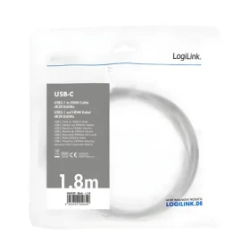 LogiLink USB-C - HDMI čierna / Kábel / USB 3.2 Gen1 / 4K 60Hz / 1,8 m (UA0329)