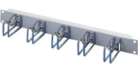 Rittal DK 7257.035 / Káblový vyväzovací panel / 19" / 1U / 43x105 mm / RAL 7035 (7257035)