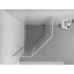 MEXEN - Exo sprchovací kút päťboký krídlový 90 x 90, transparent, chróm 812-090-090-01-00