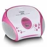 LENCO SCD-24kids ružová / Rádio / FM / CD / 4W / 3.5mm (SCD-24KIDSPK)