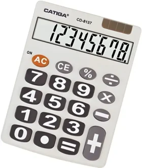 Catiga 8137 / Kalkulačka / stolný / 8miestny displej / solárne a batérie G10