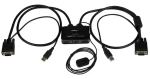 StarTech 2- Port KVM prepínač s káblami / KVM prepínač / VGA / USB / 2048 x 1536 px / diaľkové tlačidlo (SV211USB)