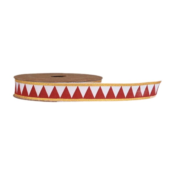 Det Gamle Apotek Dekoratívna stuha Drummer Red / White 1,5 cm – 5 m
