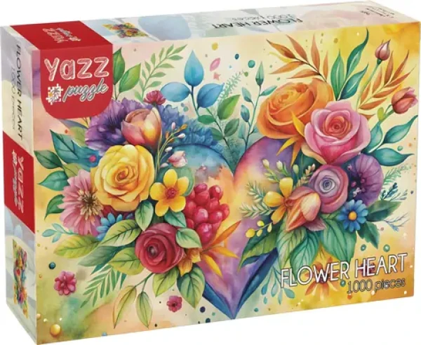 YAZZ Puzzle Kvetinové srdce