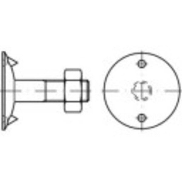 Tanierové skrutky TOOLCRAFT 147114 M12 DIN 15237 50 mm oceľ 100 ks; 147114