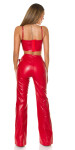 Sexy Koucla faux leather Crop Top with buckle Einheitsgroesse