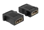 DeLock HDMI A (F) - HDMI A (F) / Adaptér / pozlátené kontakty / čierna (65509)