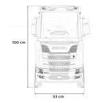 Mamido Elektrický kamión Scania R-SÉRIA 4x4 biely