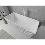 MEXEN/S - Nila voľne stojaca vaňa reliéf 170 x 75, biela, sifón a prepad biela 52841708000-20