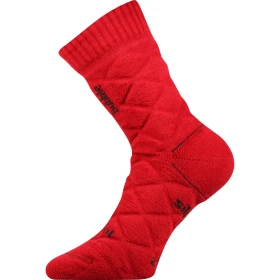 VOXX Ponožky silné dvouvrstvé z merino FORCE s ionty stříbra ČERVENÉ 39-42 111794