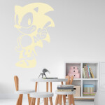 Veselá Stena Samolepka Ježko Sonic Farba: béžová, Veľkosť: 100 x 62 cm