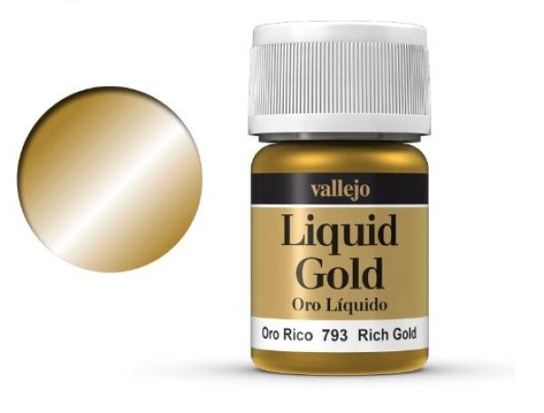 Farba Vallejo Liquid 70793 Rich Gold (Alcohol Based) 35 ml