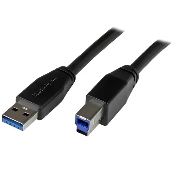 StarTech USB-A na USB-B 5 m čierna / Kábel / USB 3.0 / 5 Gbit/s (USB3SAB5M)