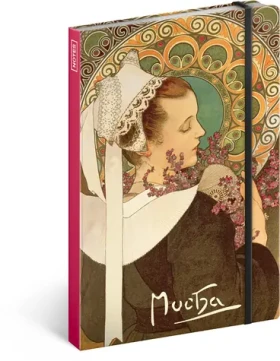 Presco Group Notes Alfons Mucha - Vres / nelinkovaný / 13 × 21 cm (A-4363)