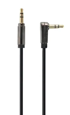 Gembird 3.5 mm stereo audio kábel 1.8m čierna / 1x 3.5 mm jack rovný (M) / 1x 3.5 mm jack pravouhlý (M) (CCAP-444L-6)