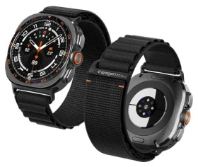Spigen Fabric Band pre Samsung Galaxy Watch 9/8 46/44/40mm čierna / Remienok / nylon / kovová pracka (AMP11607)