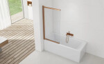 Vaňová zástena SAT Vision 140x120 cm brúsený rose gold SATVZVI120RG SATVZVI120RG