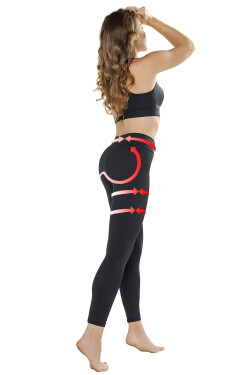 GWINNER Push-Up Leggins Anti Cellulite kolor:black M