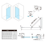 POLYSAN - ESCA COPPER MATT jednodielna sprchová zástena na inštaláciu k stene, matné sklo, 1200 ES1112-09