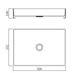 VELAZO - Umývadlo na dosku z nerezovej ocele 50 x 35 cm s Click-Clack, PVD ružovo-zlatým povrchom VELAZ5035Z