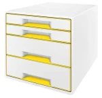 Leitz WOW CUBE (4 zásuvky) Zásuvkový box bielo-žltá (52132016)