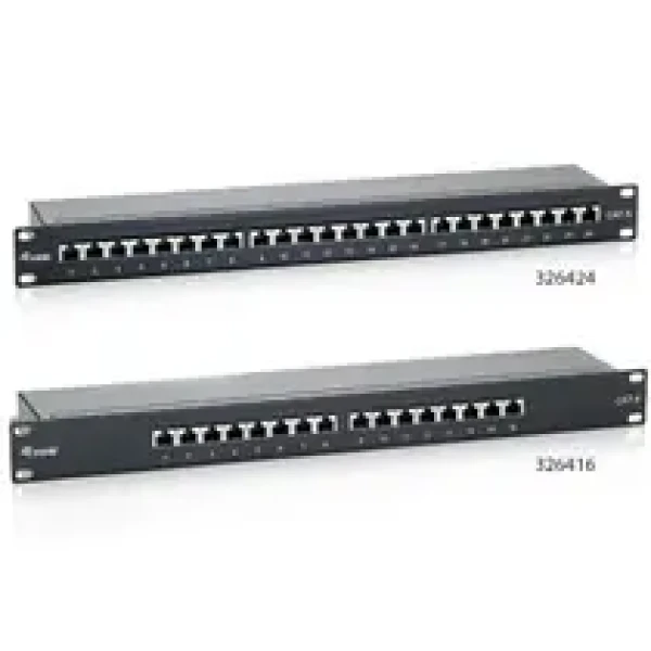 STP Patchpanel, equip, Cat.6, 24-Port - čierny (326424)