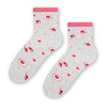 Dámske vzorované ponožky 099 MELANŽOVÁ SVĚTLE ŠEDÁ 35-37