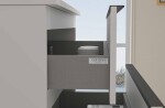 CERANO - Kúpeľňová skrinka Velora - biela matná, úchytka čierna + doska pod umývadlo Navira Slim - 18 mm - 70x54,8x46,5 CER-664720