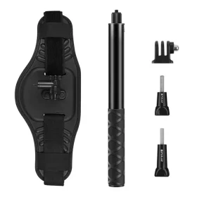 Puluz PU907 čierna / Fotopások so selfie tyčou / pre GoPro, DJI, Insta360 / 28-111 cm (PU907)