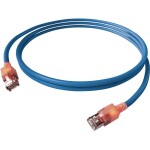 Easylan CS1OBADAD0075 RJ45 sieťové káble, prepojovacie káble CAT 6A S/FTP 7.50 m modrá dvojžilový tienený, bez halogénov, samozhášavý 1 ks; CS1OBADAD0075
