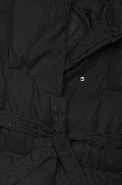 Čierna dámska zimná bunda s opaskom J Style (5M3227-392) odstíny černé XL (42)