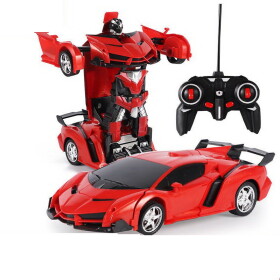 Mamido Mamido Auto Robot Transformers 2v1 na diaľkové ovládanie RC červený Farba: