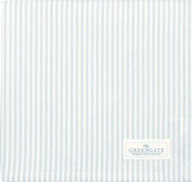 GREEN GATE Bavlnený obrus Alexa Stripe Pale Blue 100 × 100 cm