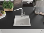 MEXEN/S MEXEN/S - Milo granitový drez 1-miska vrátane batérie Flora, biela 6505-20-670401-02