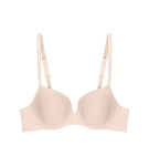 PURE MICRO - podprsenka s vypchávkami a kosticami z recyklovaného mikrovlákna Triumph CAMEO BEIGE 65B