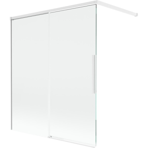 MEXEN/S - Rox vaňová zástena 2-krídlová posuvná 140 x 150, transparent, biela 8C9-140-003-20-00