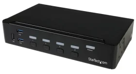 StarTech KVM prepínač 4X DisplayPort čierna / KVM prepínač / 4K 60Hz / USB (SV431DPU3A2)