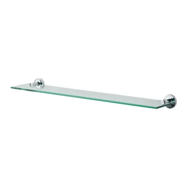 Spirella ATLANTIC nástenná polička 40 cm chrómovaná oceľ / sklo (7610583064189)