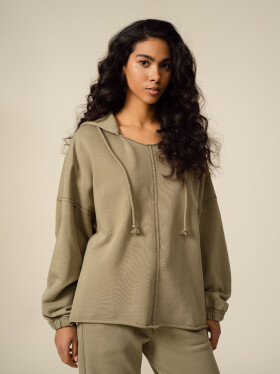 Dámska oversize mikina OTHSS23TSWSF287-48S khaki - Outhorn XS