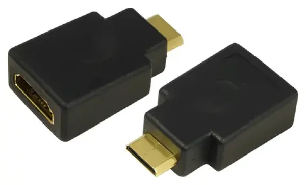 LogiLink Adaptér mini HDMI (M) - HDMI (F) čierna / Adaptér / 8,16 Gbit/s / pozlátené konektory (AH0009)