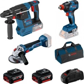 Bosch Sada BOSCH GBH 18V-26 + GDX 18V-200 + GWS 18V-10 + 2XAKU 5.0 AH + GAL 1880CV + Taška