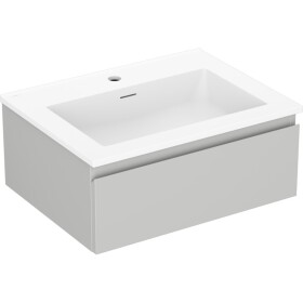 MEXEN/S - Orio kúpeľňová skrinka 60 cm s umývadlom Otis, 1 šuplík, šedá mat/biela mat 91A10-06023-1-BF62-W18M01