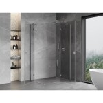 MEXEN/S - Mist H Duo sprchovací kút dvere krídlové 95 x 110, transparent, chróm 8A5-095L-110P-01-00