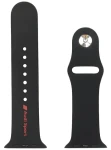 AUDI Sport Red Logo pre Apple Watch 44/45/46/49mm čierna / Remienok / silikónový (AUS-SR-AW44-49-R8/D2-BK)