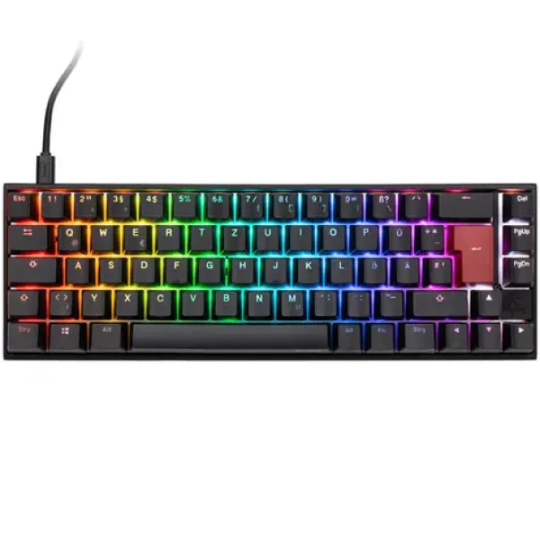 Ducky Mecha Pro Cherry MX-Blue čierna / herná klávesnica / podsvietená / mechanická / drôtová USB-C / DE (DKME2167ST-CDEPDAAT2)