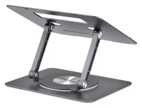 StarTech Otočný stojan na notebook strieborná / Stojan na notebook / 360° otočná základňa / hliník / nosnosť 5 kg (ATFR-LAPTOP-RISER)