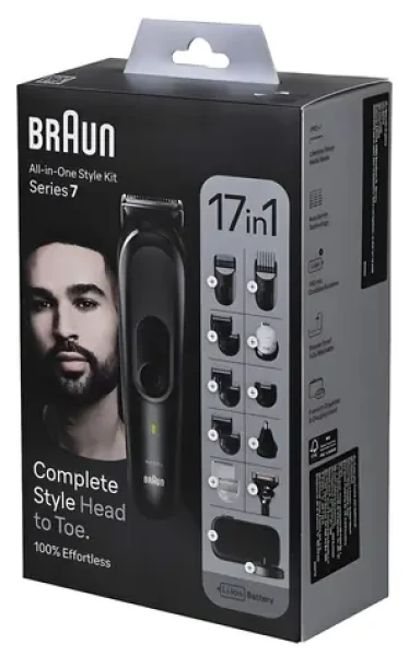 Braun MGK7491 čierna / Zastrihávač / Pánsky / Celé telo / 1 - 21 mm / 100 min / AutoSense (MGK7491)