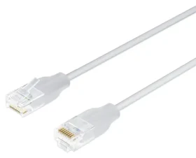Lanview LightFlex CAT6 U/UTP biela / Sieťový kábel / RJ-45 / 0,5 m / PoE / Bezhalogénový (LV-LIGHT-UTP6005W)