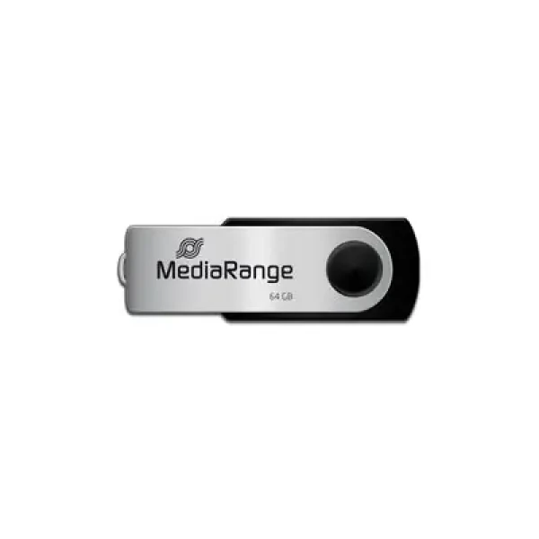 MediaRange MR912 64GB strieborná / Flash Disk / USB-A 2.0 / čítanie: 17MBs / zápis: 8MBs (MR912)