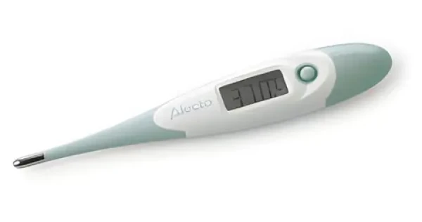 Alecto BC20 zelená / Digitálny teplomer / Ohybná špička / Rektálne meranie / Ochranné puzdro (BC20GR)